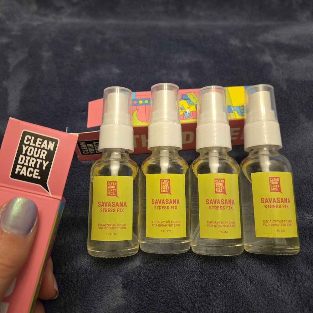 Clean Your Dirty Face Savasana Stress Fix 🧘‍♀️ spray set of 4 mini size